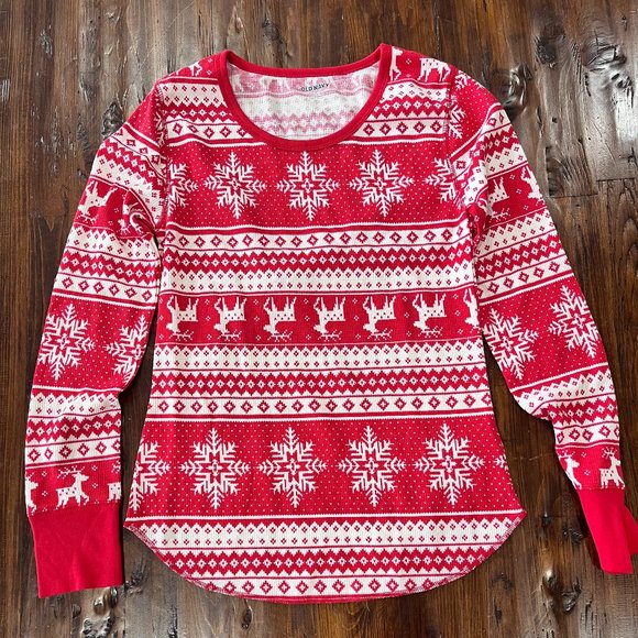 Old Navy, Small, Christmas PJ Top - Picture 1 of 1